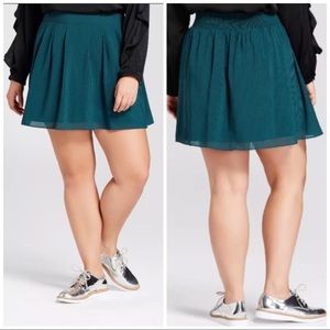 A New Day Checkered Pleated Skirt  XXL